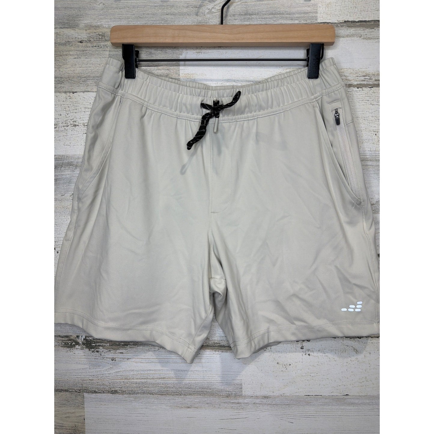 BCG Athletic Shorts Mens M Khaki Zipper Pocket Performance Gorpcore EUC0