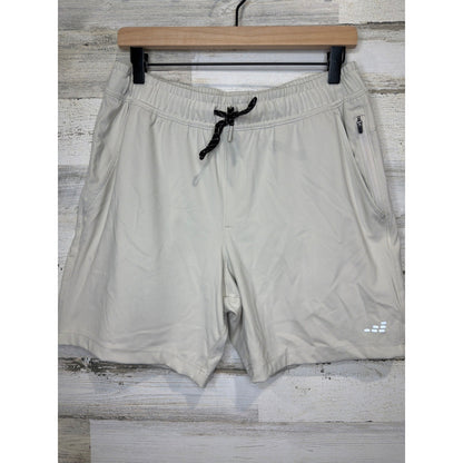 BCG Athletic Shorts Mens M Khaki Zipper Pocket Performance Gorpcore EUC0