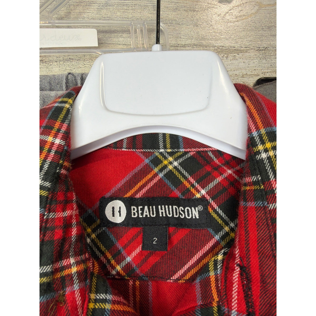 Beau Hudson Little Bipsy Boys Size 2 Bundle Red Gray Plaid Bamboo Holiday Pajama2