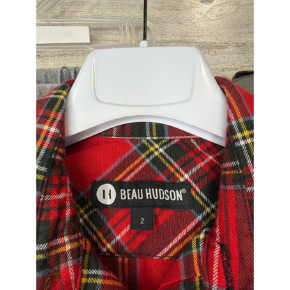 Beau Hudson Little Bipsy Boys Size 2 Bundle Red Gray Plaid Bamboo Holiday Pajama2