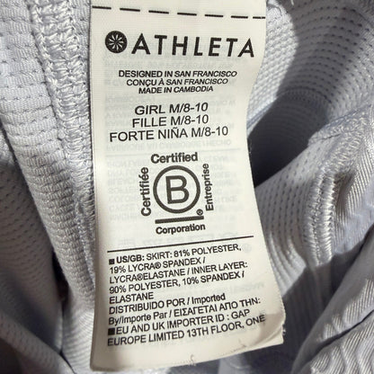 Athleta Skort & White Shorts Bundle Girls M 8-10 Purple White Activewear *Flawed4