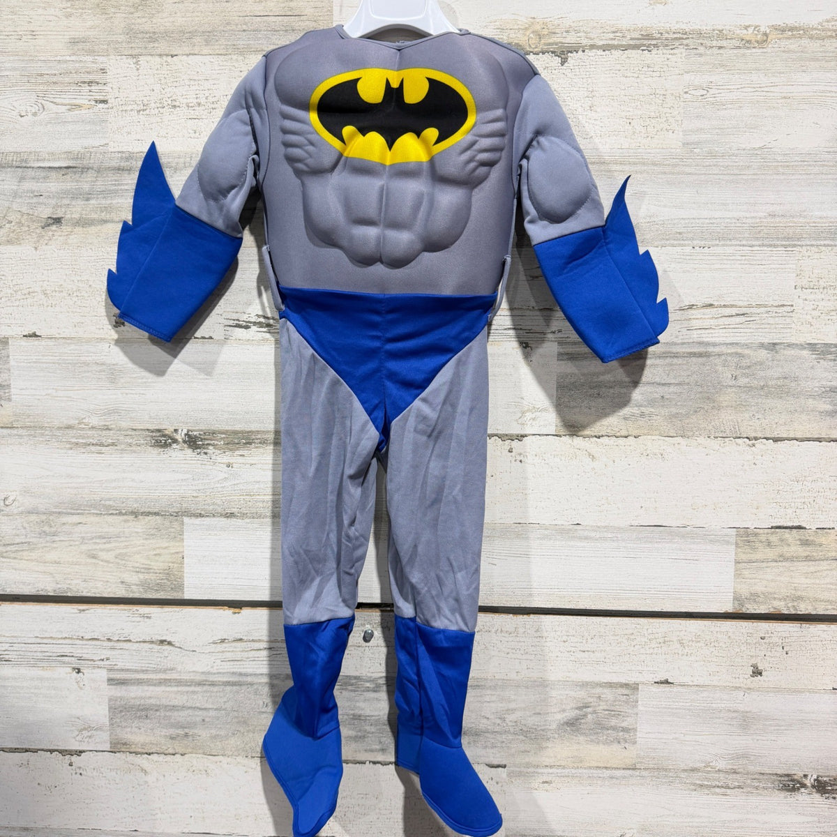 Batman Costume Toddler Boys 2-4 Blue Muscle Chest Superhero Halloween NWT6