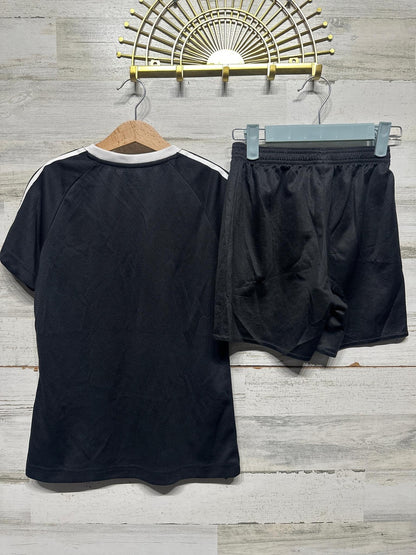 Adidas Soccer Set Kids Medium 10/12 Black Houston Dynamo MLS Jersey Shorts EUC2