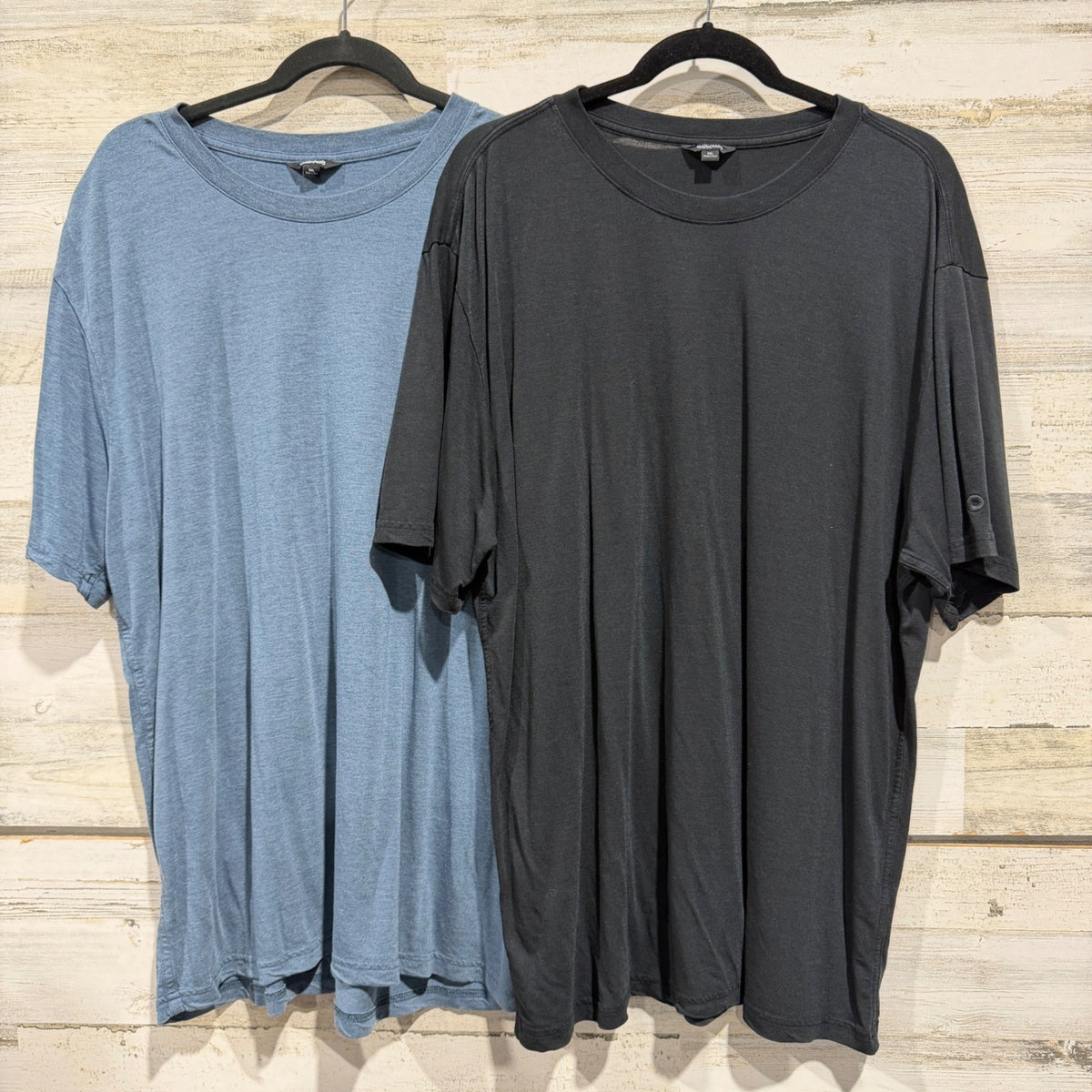 Allbirds TrinoXO T-Shirts Mens XXL Blue Black Merino Wool Blend Minimalist EUC0