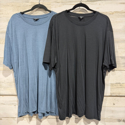 Allbirds TrinoXO T-Shirts Mens XXL Blue Black Merino Wool Blend Minimalist EUC0