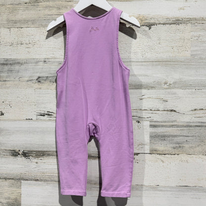 Joules Maybridge Overalls Girls 6-9M Mauve Mist Cotton Knit Romper NWT3