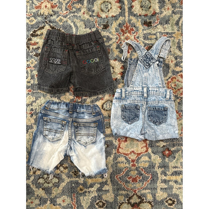 Denim Bundle Boys 12M Blue Black Distressed Patchwork GUC4