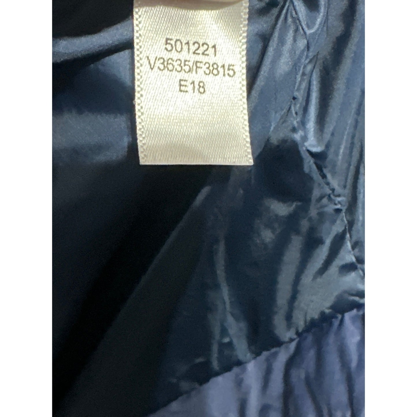 Lands End Puffer Jacket Kids 14-16 Navy Blue Quilted Lightweight EUC5