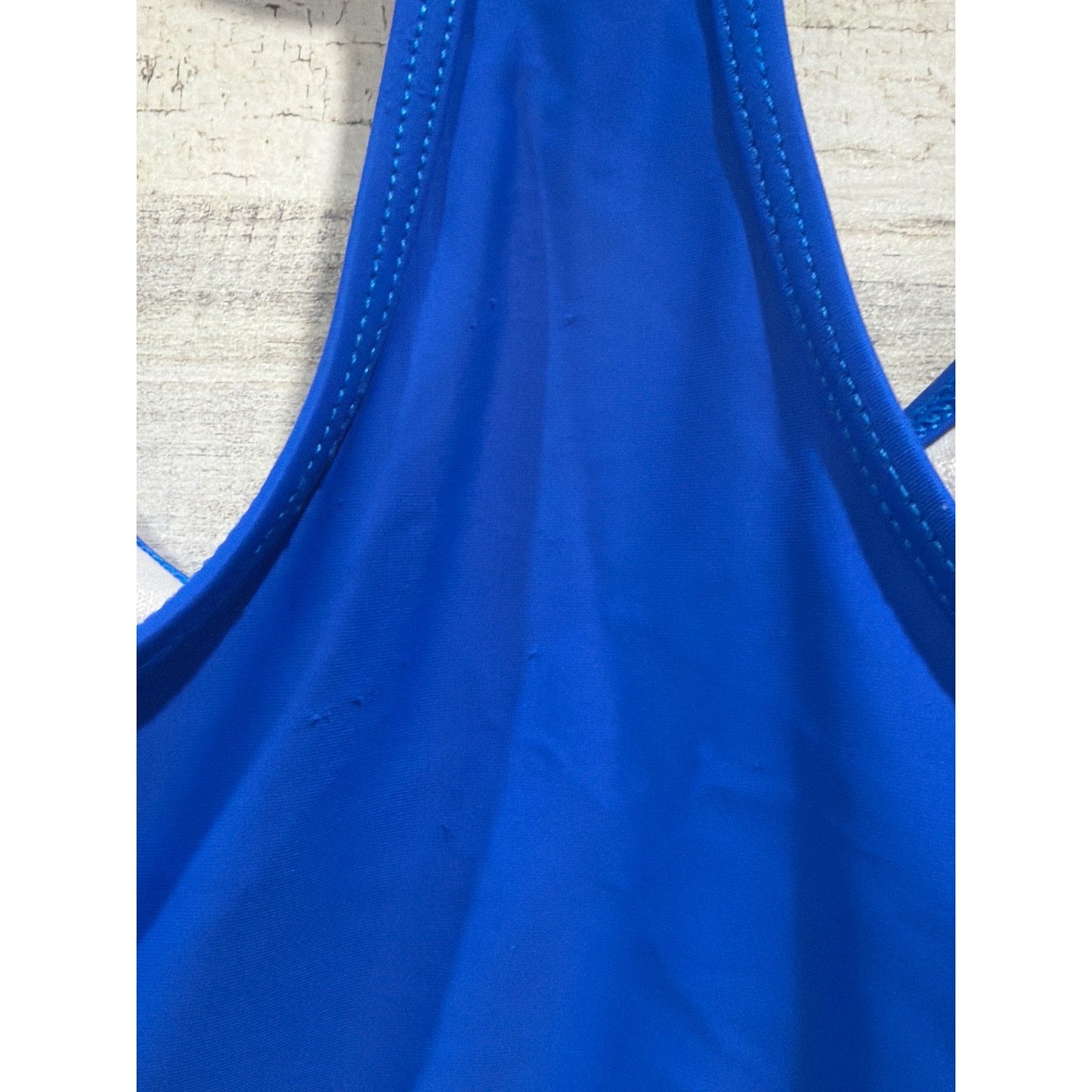 Lime Ricki Tankini Set Women Large Blue Polka Dot Retro Modest GUC5