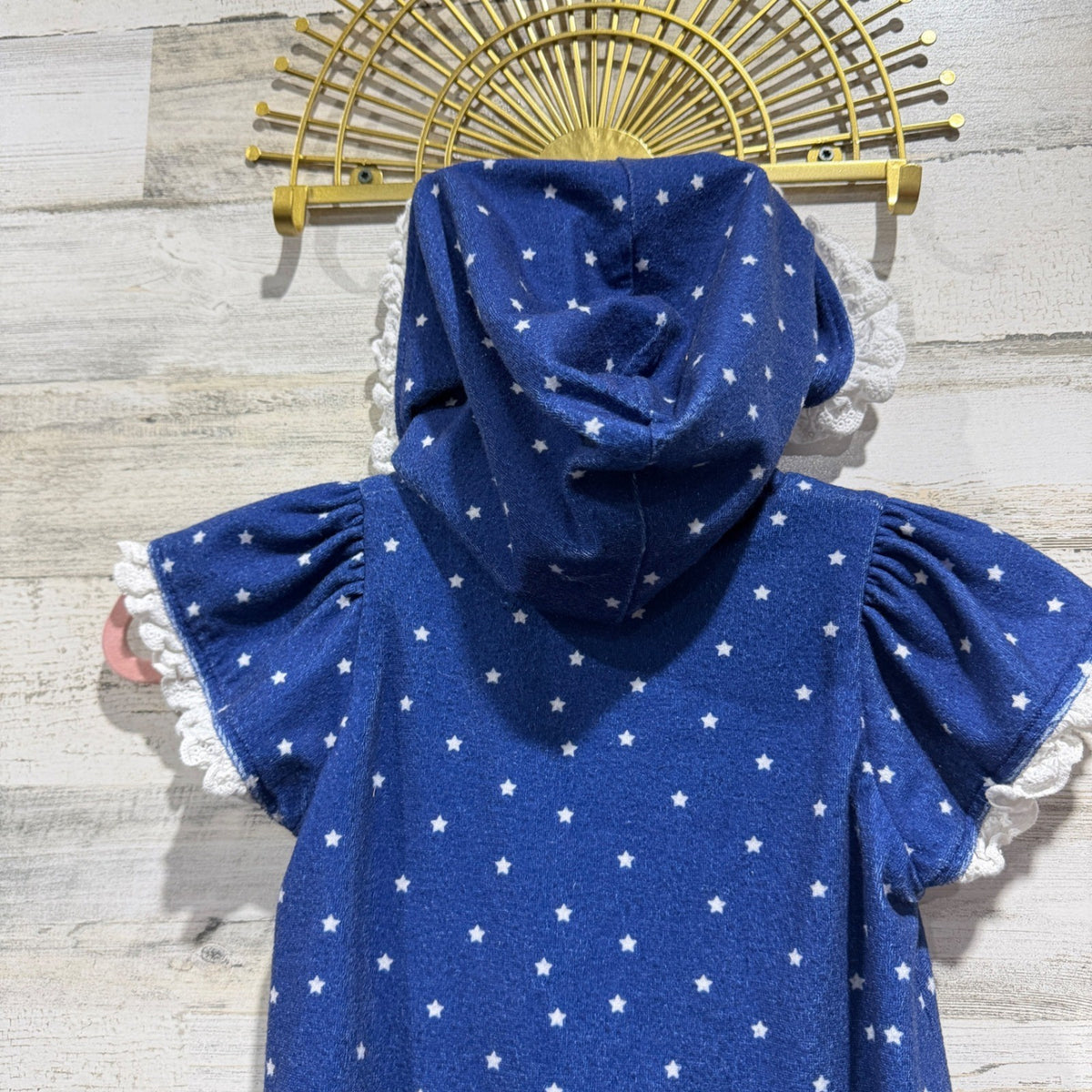 Love & Grow Swim Cover Up Girls 8Y Blue Stars Ruffle Patriotic Summer6