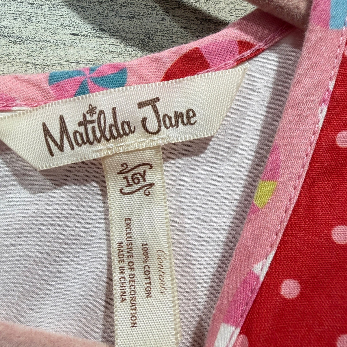 Matilda Jane Tunic Pants Set Girls 16Y Red Christmas Tree Ruffle Holiday EUC7