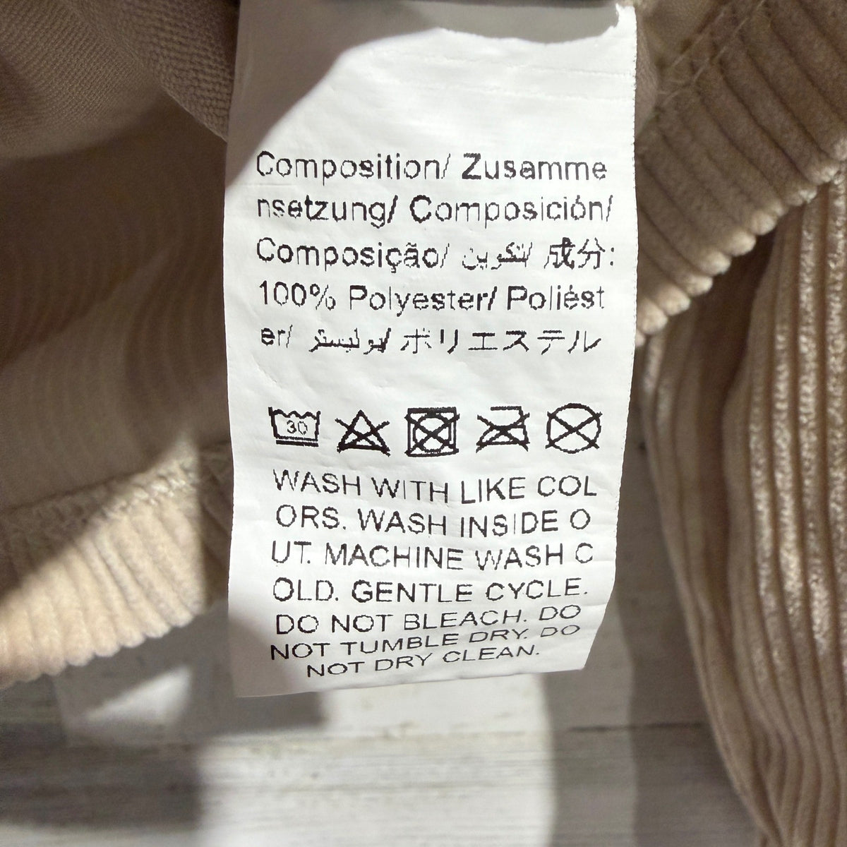 Corduroy Jacket Women XXS Beige Polyester Light Academia EUC3