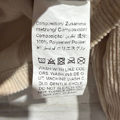 Corduroy Jacket Women XXS Beige Polyester Light Academia EUC3