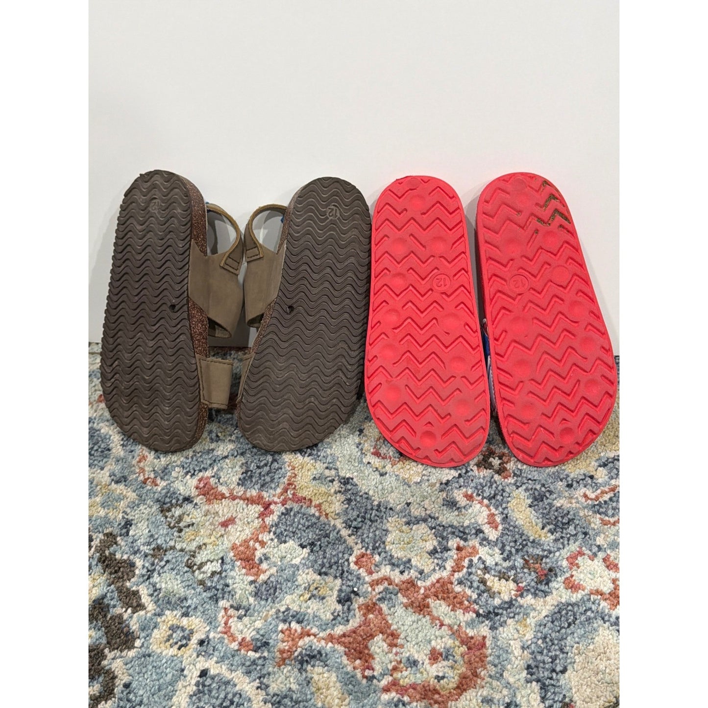 Wonder Nation Spider-Man Sandal Slide Bundle Boys 12 Red Tan Casual EUC5