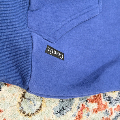 Comfrt Hoodie Kids Size S (Fits like 4/5) Blue Heavyweight Streetwear EUC1