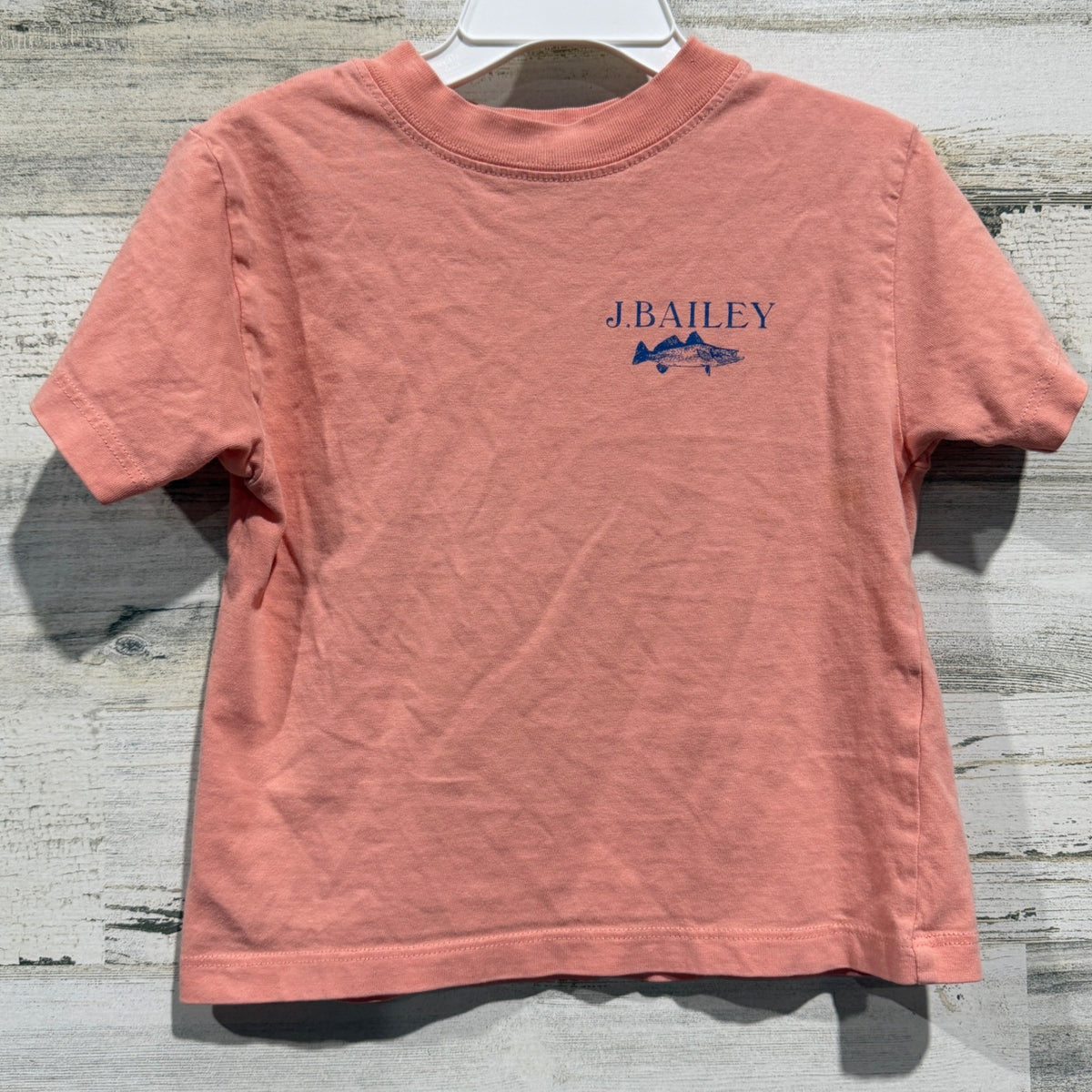 J. Bailey Fish Graphic T-Shirt Boys 2T Pink Cotton Coastal Preppy Flawed*0