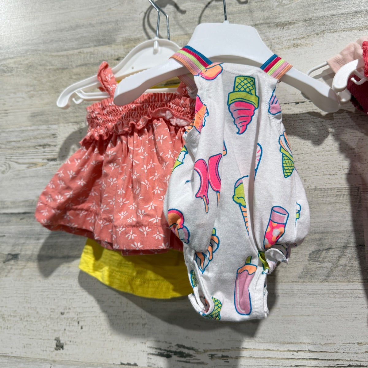 Newborn Baby Girl Clothing Lot NB Bundle Mix Pink Yellow Cotton EUC5