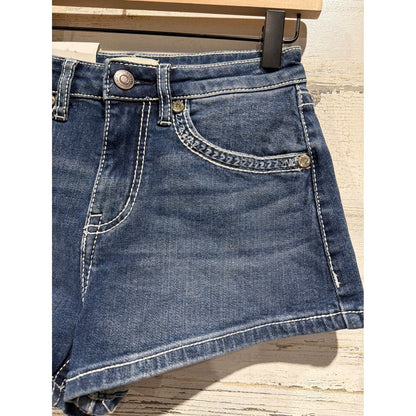 Shyanne Denim Shorts Women 27 Blue High Rise Rhinestone Western Cowgirl NWT2