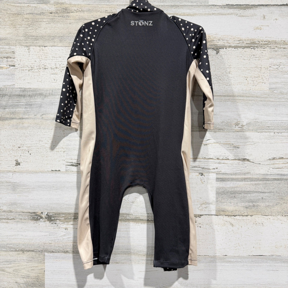 Stonz Sun Suit Infant 12-18M Black Polka Dot UPF 50 Rash Guard NWT *Flawed*3