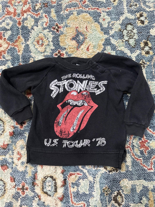 The Rolling Stones Sweatshirt Kids 18M Black US Tour 78 Graphic EUC0