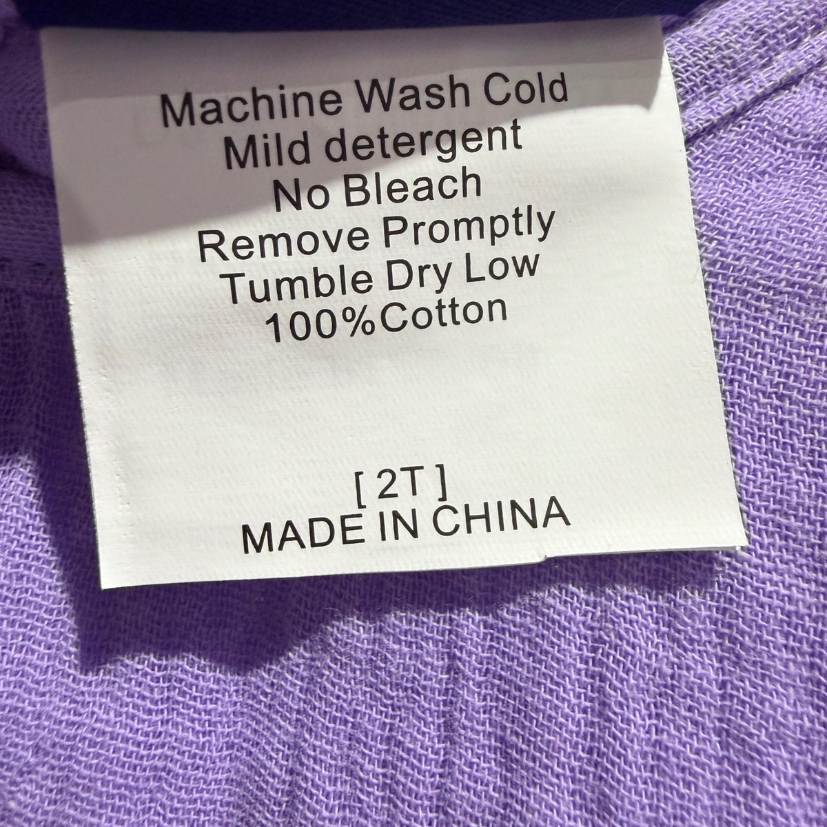 Emma Jean Tiered Ruffle Dress Girls 2T Purple White Cotton Gauze Boho EUC3