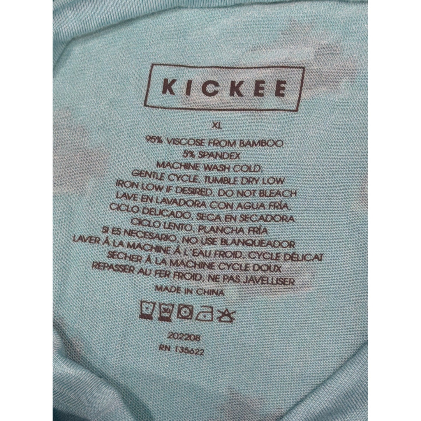 Kickee Pants Long Sleeve Shirt Adult XL Blue Red Truck Christmas Bamboo EUC1