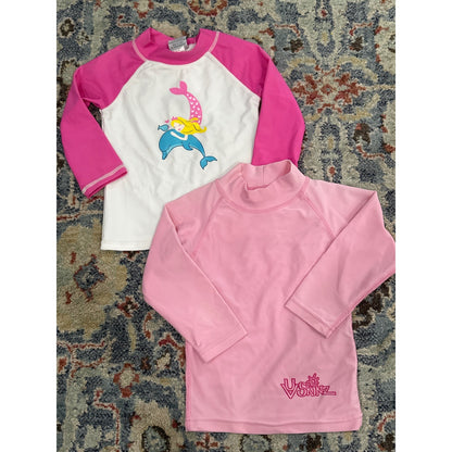 UV Skinz Flap Happy Rash Guard Bundle Girls Size 2  NWT & NWOT Flawed*0