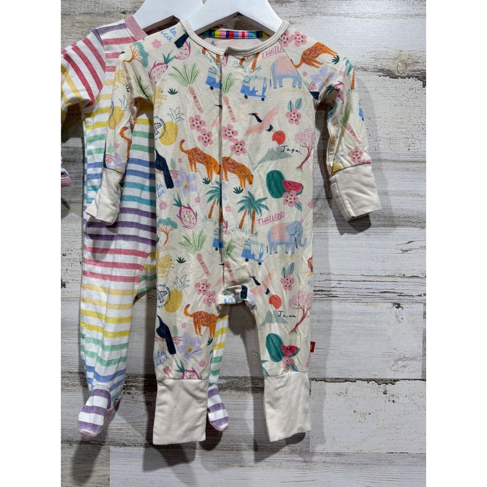 Honest Baby Magnetic Me Girls 0-3M Pink Floral Tropical Organic Cotton Bundle3