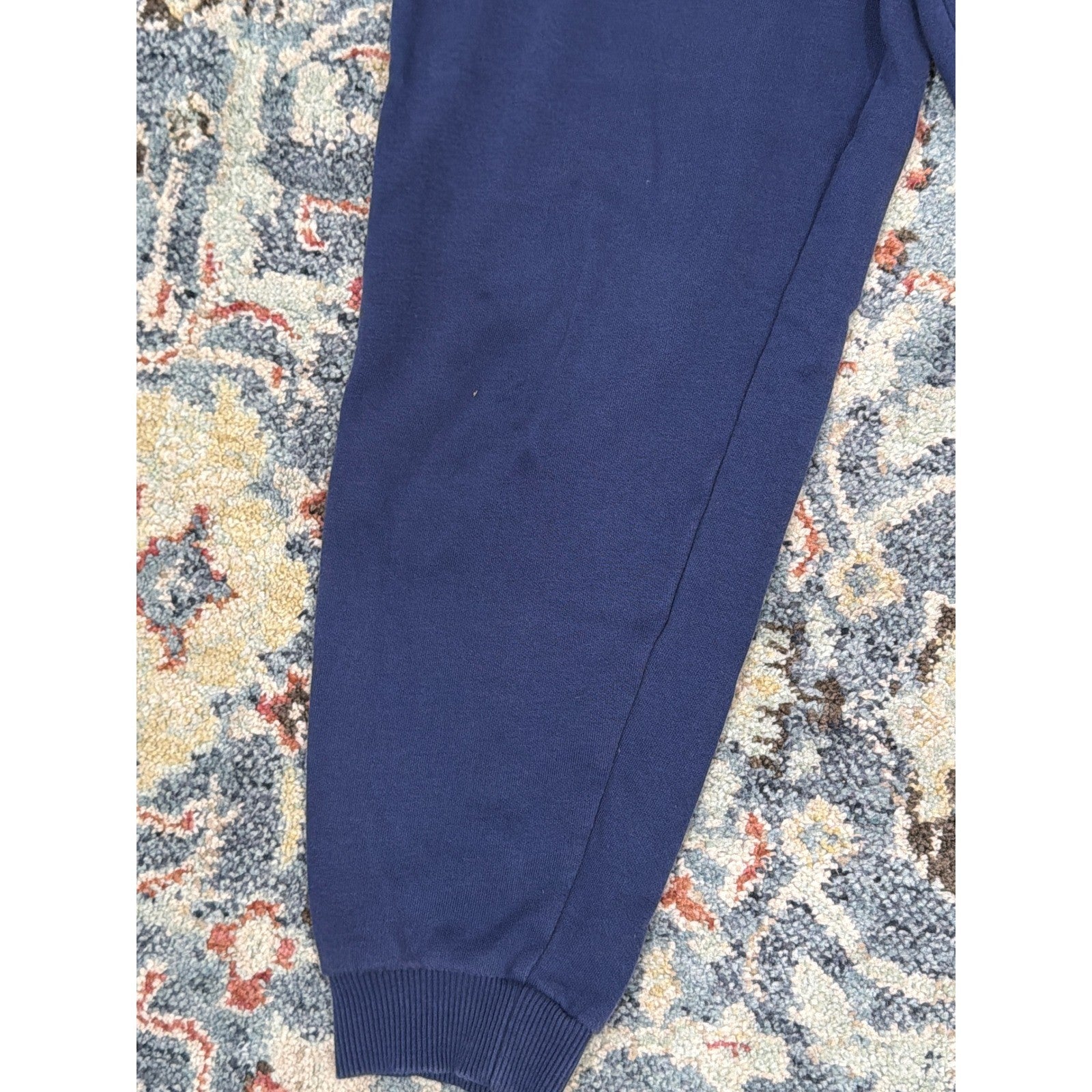 Nike Sweatpants Boys Large Navy Blue Fleece Joggers Sportswear *Flawed3