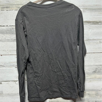 Gildan WWJD Long Sleeve Shirt Women Small Gray Graphic Rock Aesthetic EUC2