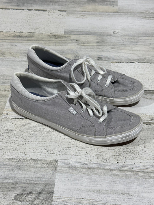 Keds Sneakers Women 9 Grey Canvas Lace Up Low Top Fashion Shoes GUC0