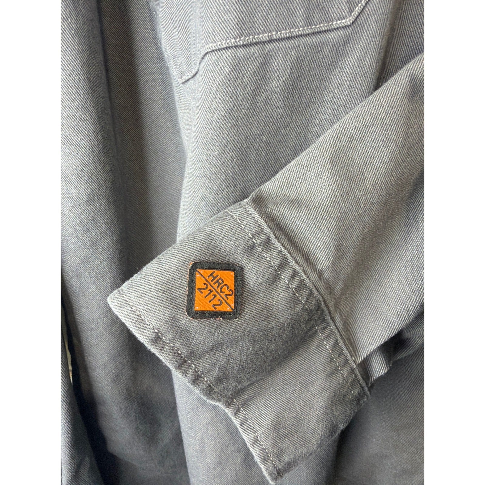 Wrangler Riggs Workwear FR Shirt Men XXL Gray Flame Resistant Utility EUC3