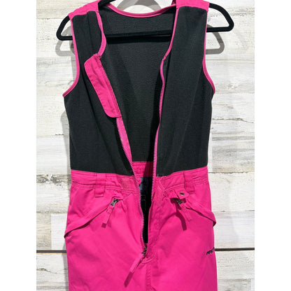 Arctix Snow Bib Overalls Girls Large Pink Black Insulated Ski Pants GUC*8