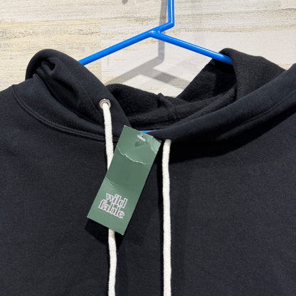 Wild Fable Crop Hoodie Sweatshirt Women XXL Black Cotton Blend Basic Modern NWT1