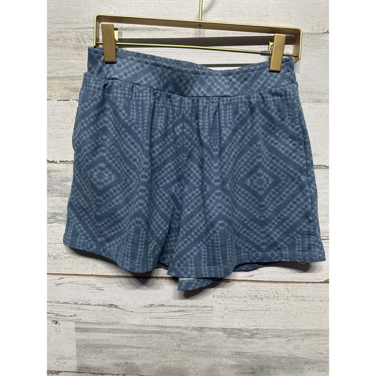 Bixby Nomad Shorts Girls Size 12/14 Blue Geometric Diamond Print EUC0