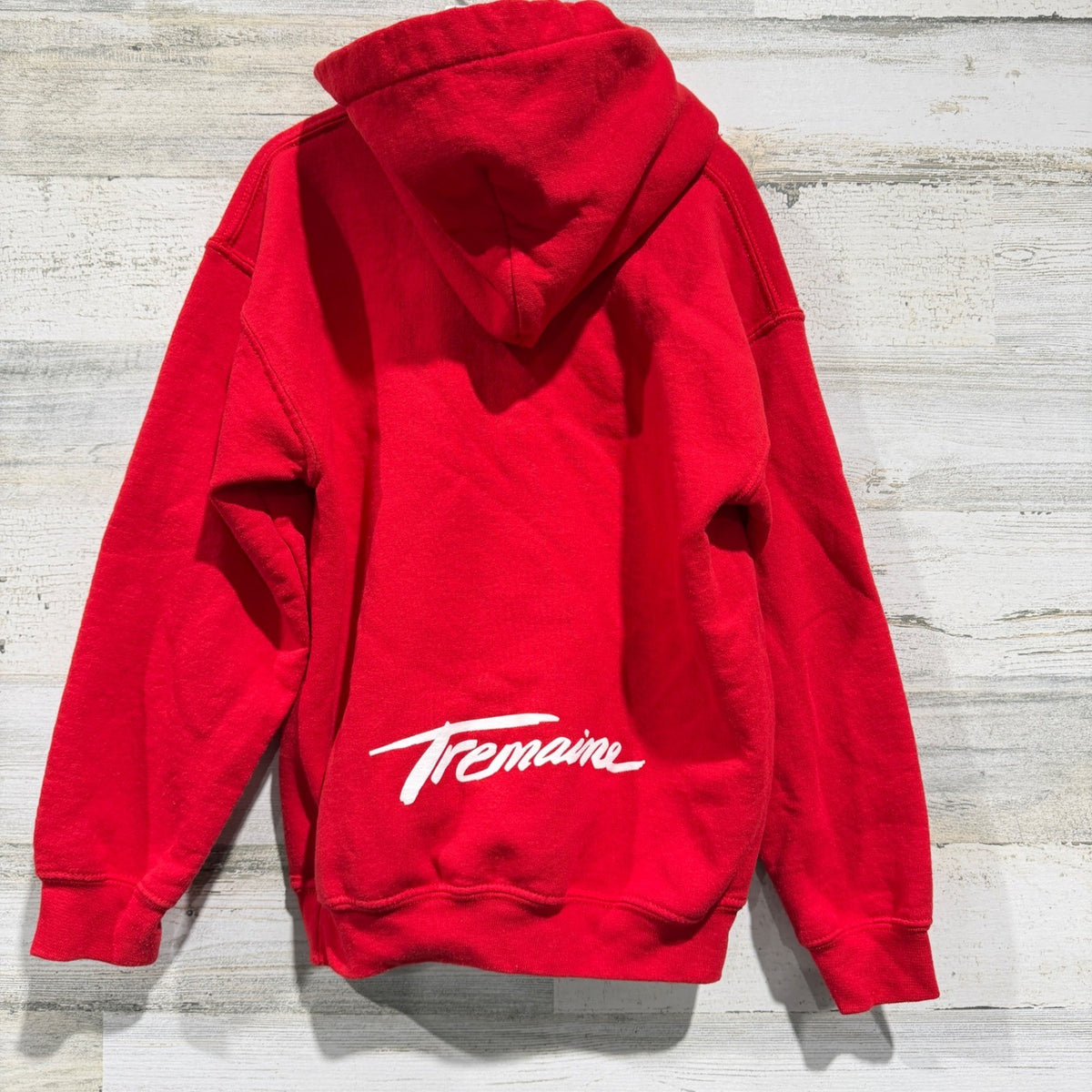 Gildan Tremaine Hoodie Youth Small Red Graphic Streetwear Dance EUC2