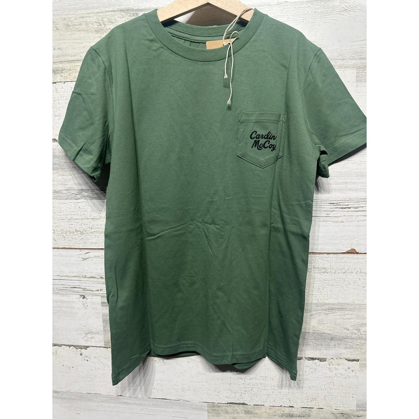 Cardin McCoy T-Shirt Boys 8/10 Green Hunting Santa Camo Duck Pocket Tee NWT1