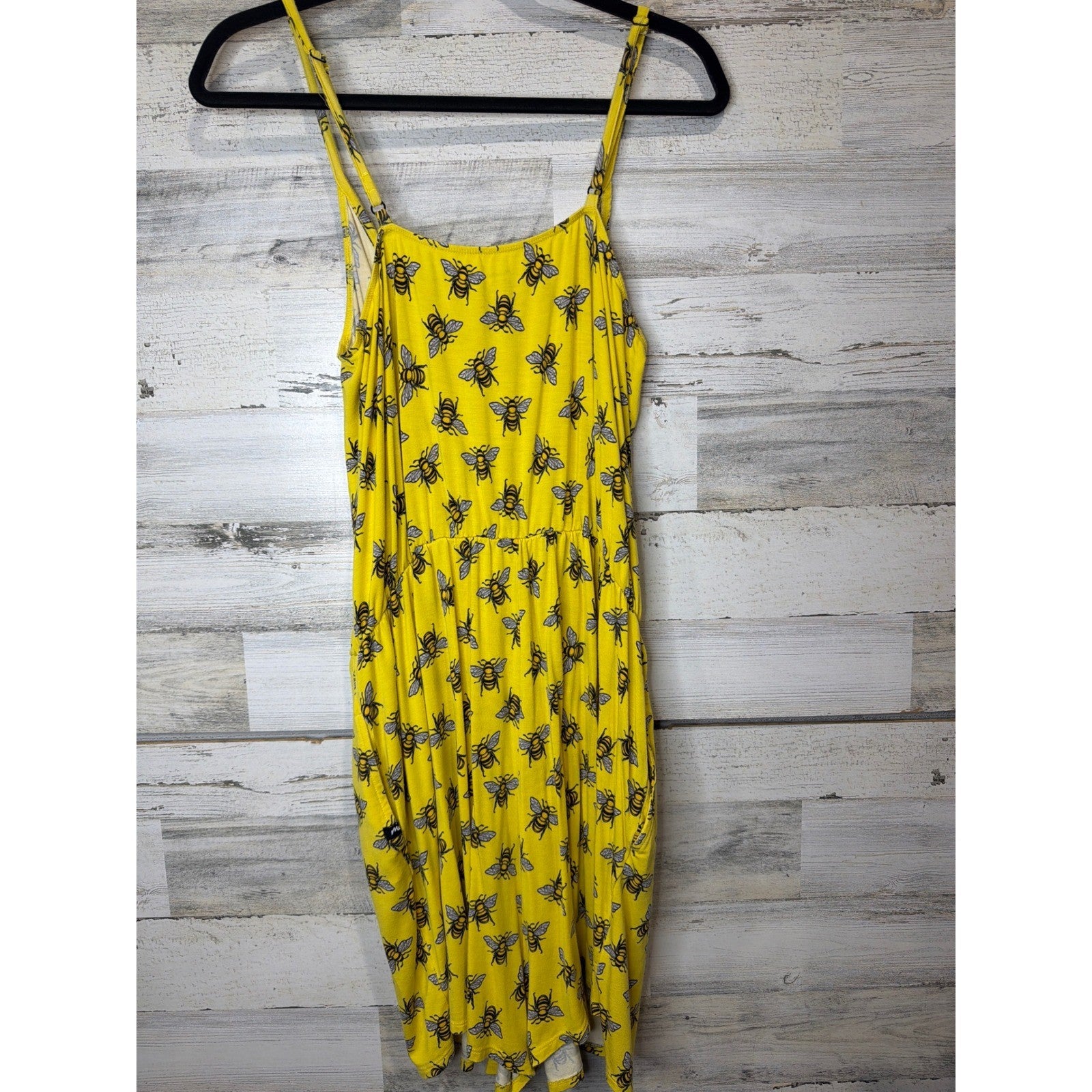 MeUndies Romper Women 3X Yellow Bee Print Modal Blend Pockets Loungewear EUC3