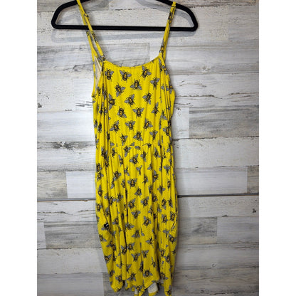 MeUndies Romper Women 3X Yellow Bee Print Modal Blend Pockets Loungewear EUC3