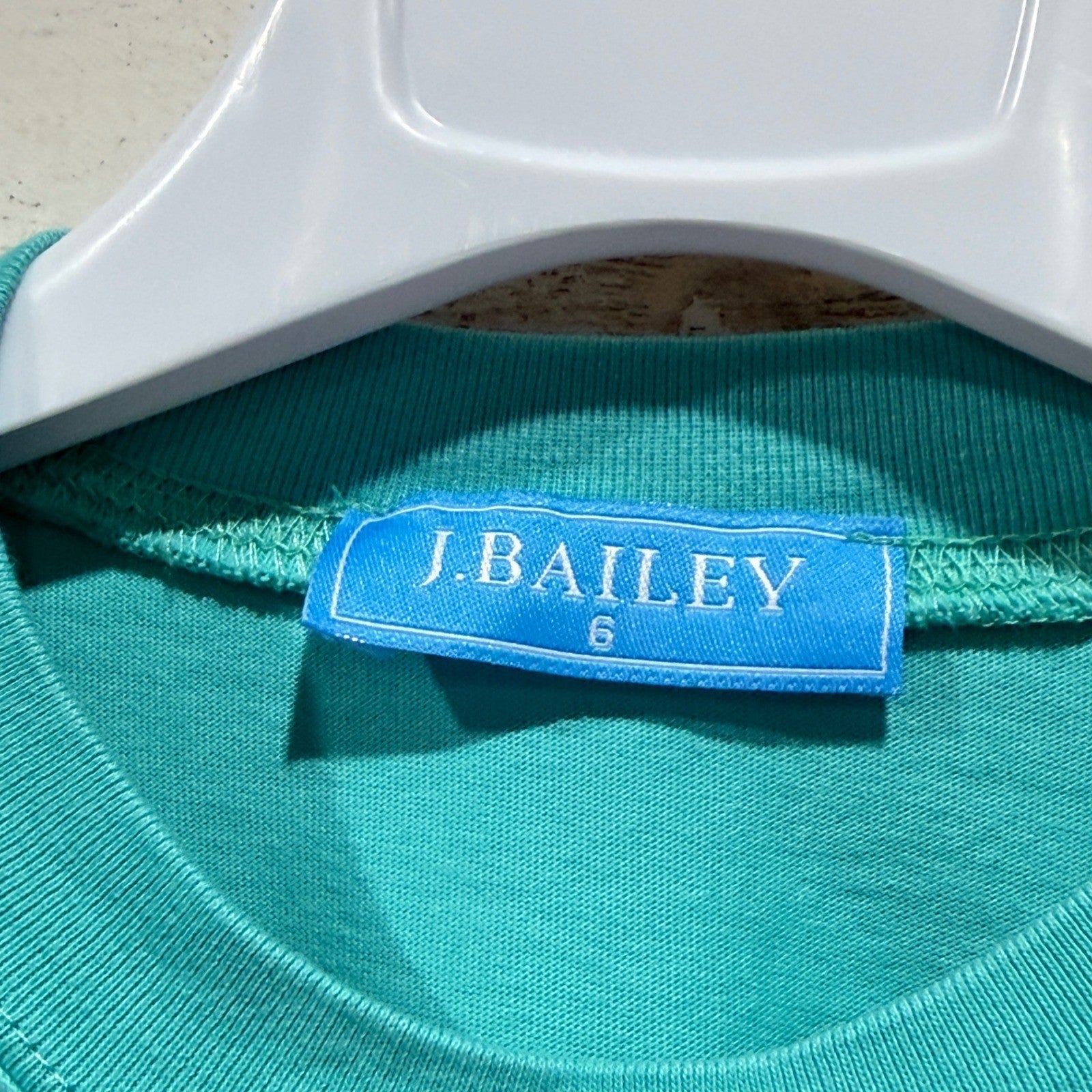 J. Bailey T-Shirt Boys Size 6 Teal Lobster Graphic Preppy Coastal EUC2