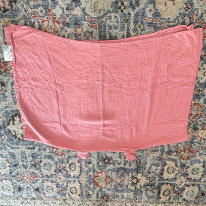 Comfy Cubs Car Seat Cover Baby Infant Pink Muslin Bamboo Gauze Boho EUC5