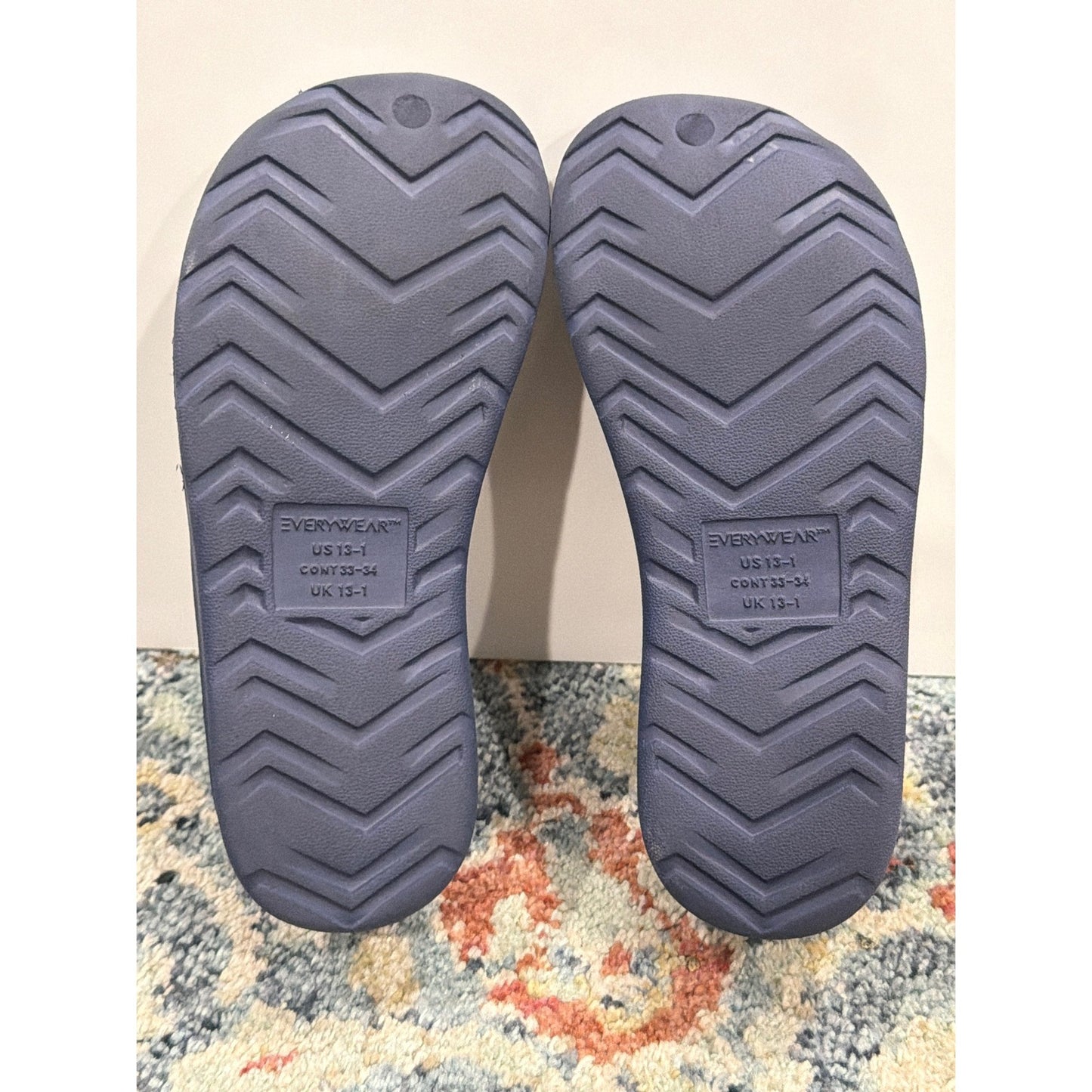 Totes Everywear Clogs Kids Size 13-1 Navy Blue Sol Bounce Slip On EUC5