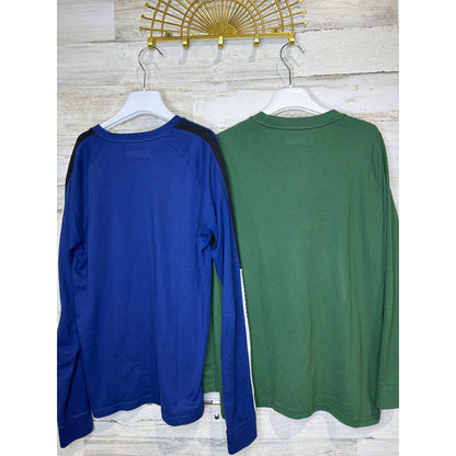 Abercrombie Long Sleeve Shirt Bundle Boys 15/16 Blue Green Moose Logo4