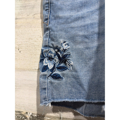 Counterparts Old Navy Shorts Women 18 Blue Black Floral Denim Bundle Boho EUC8
