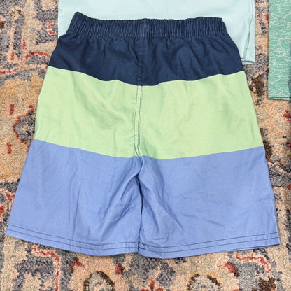 Under Armour RuggedButts Art Class Boys 4-5 Bundle Swim Shorts Rash Guard EUC4