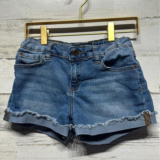 Lucky Brand Riley Shorts Girls Size 12 Blue Denim Adjustable Waist Boho0