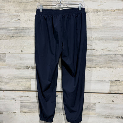 Old Navy StretchTech Jogger Pants Womens M Navy Blue Polyester Spandex Flawed*2