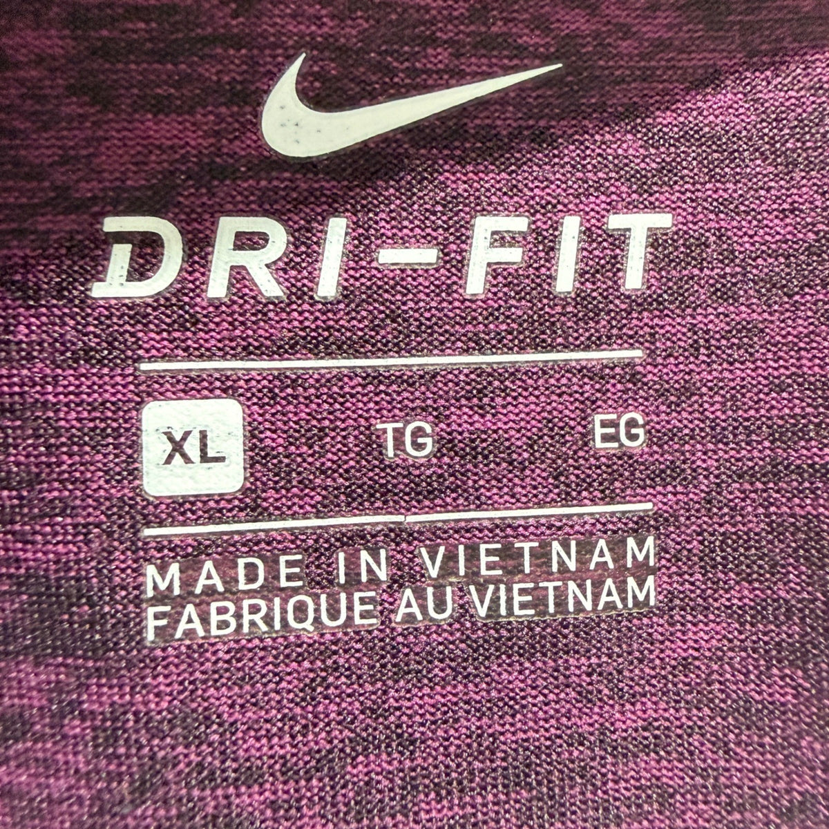 Nike Dri-FIT T-Shirt Women XL Purple Heathered Activewear Gym EUC1