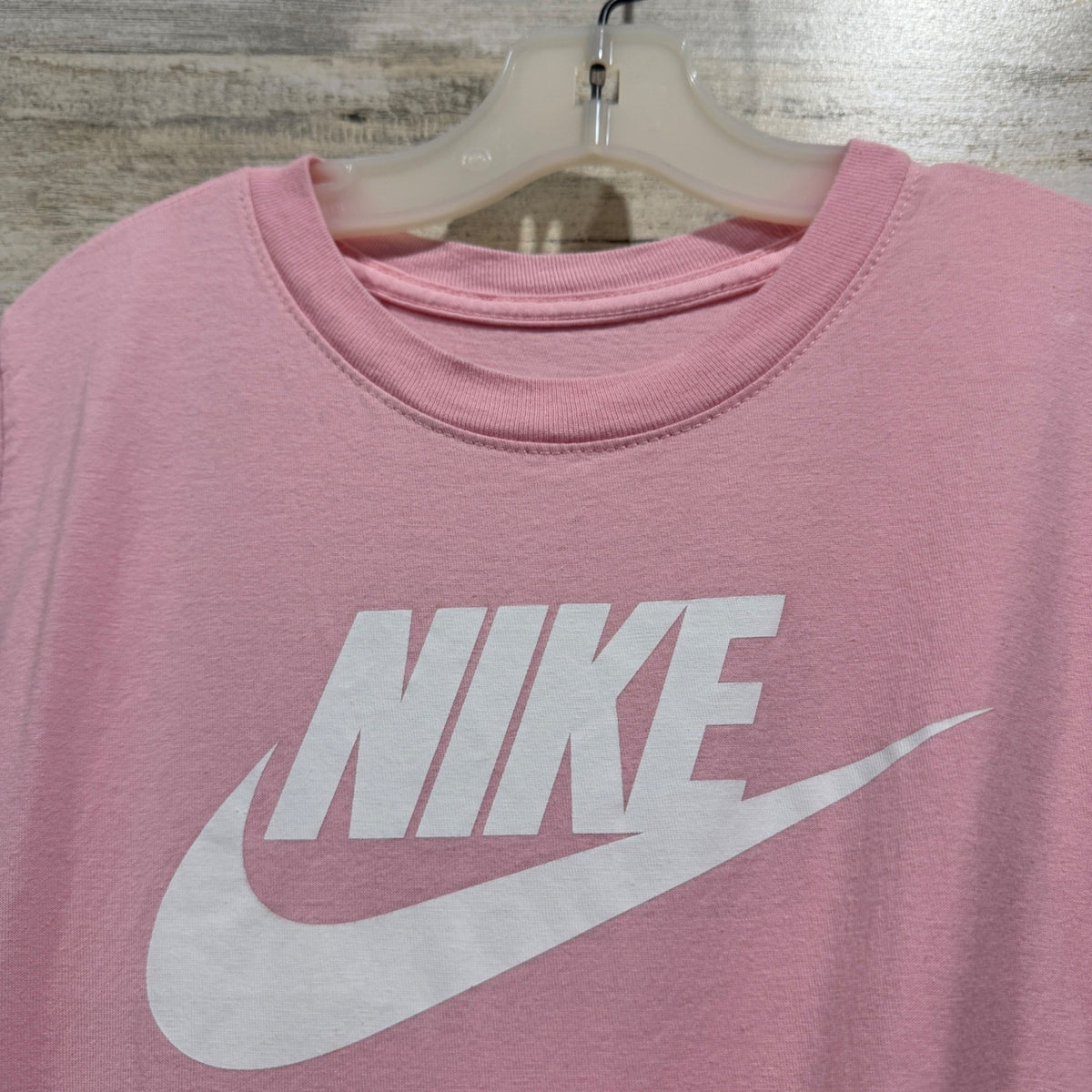 Nike T-Shirt Kids Small Pink Short Sleeve Logo Athletic Sportswear EUC1
