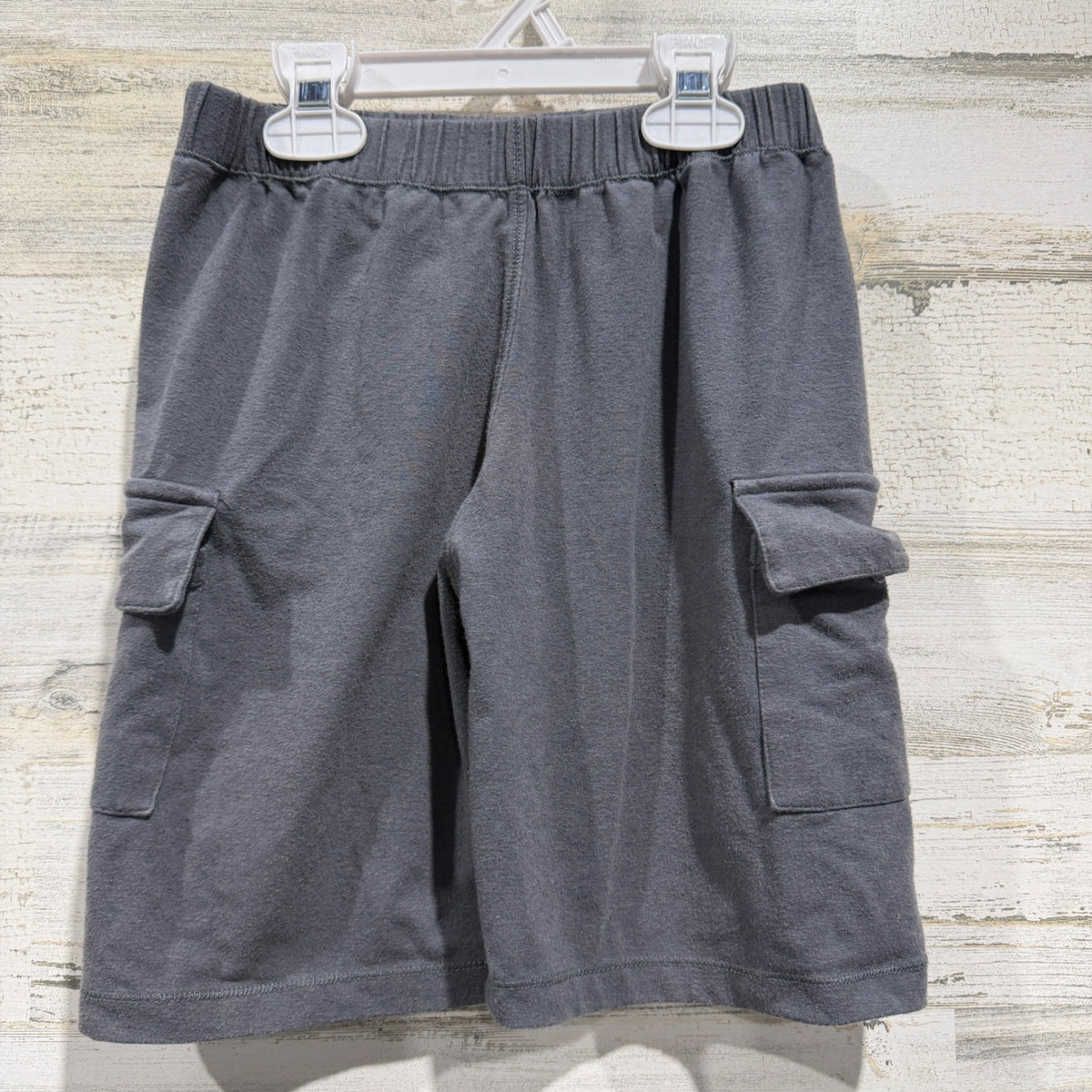 Kickee Kids Cargo Shorts Boys S 6/8 Gray Bamboo Viscose Blend GUC*0